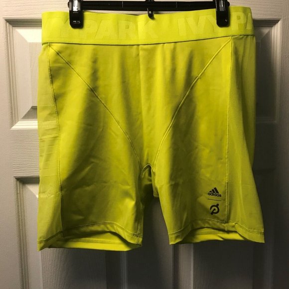 Adidas Women's Ivy Park x Peloton Lime Cycling Shorts PLUS SIZE HG0569 - Main Image